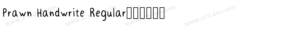 Prawn Handwrite Regular字体转换
